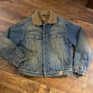 A&F kids denim jacket L